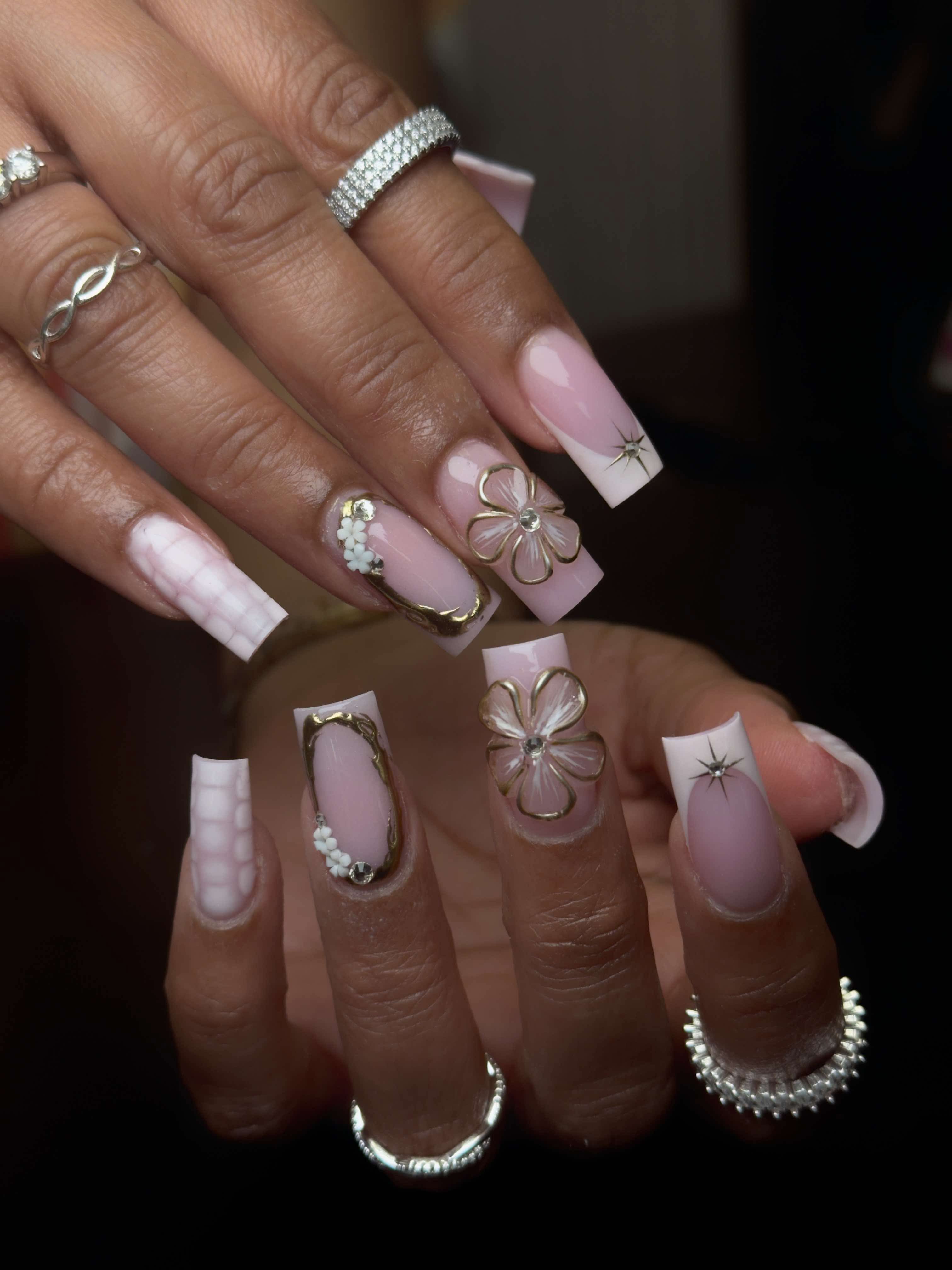 Pink nail design