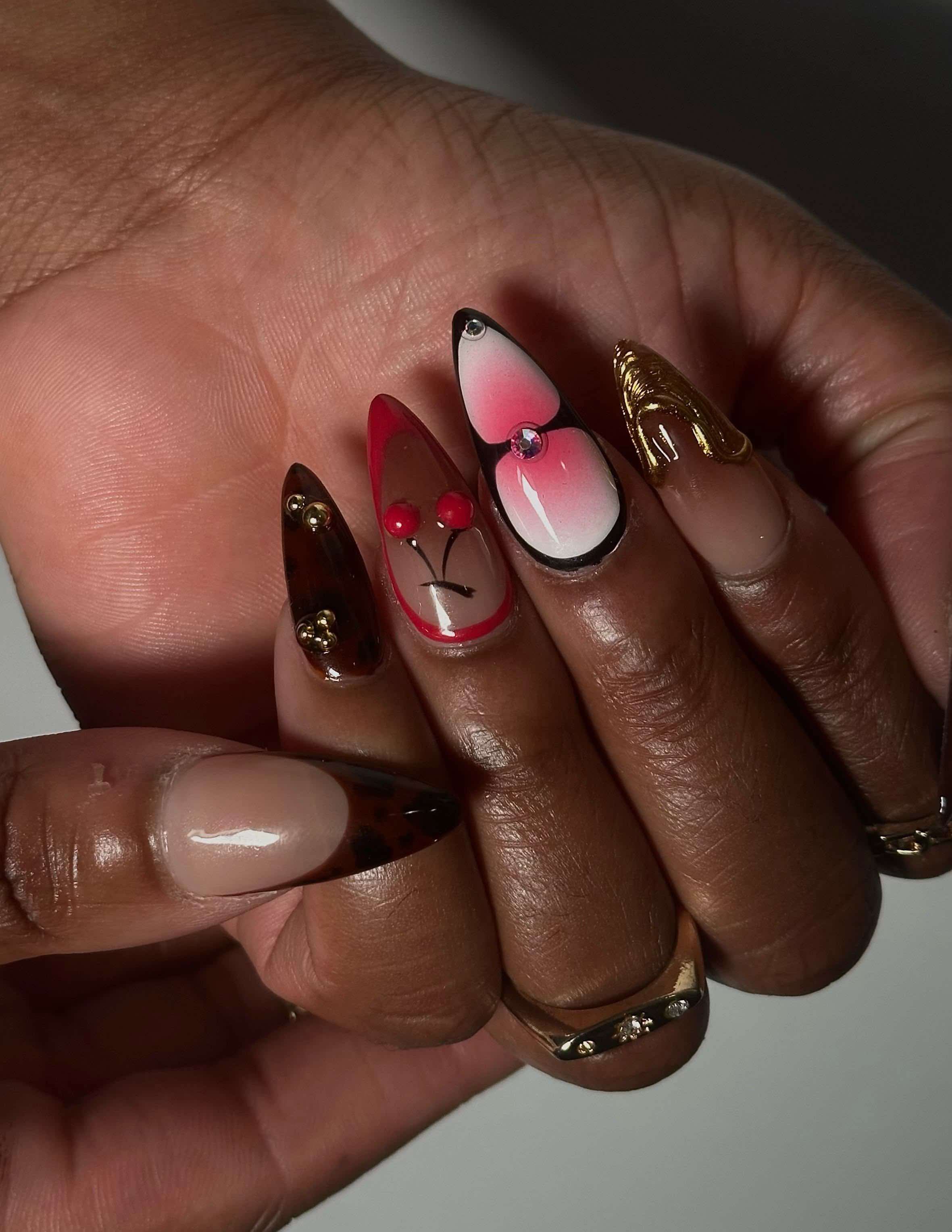 Cherry nail art